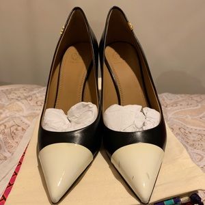 Tory Burch Penelope 85 mm size9 navy/Italian cream